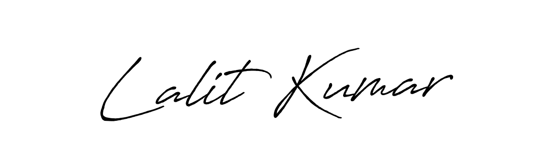 How to make Lalit Kumar name signature. Use Antro_Vectra_Bolder style for creating short signs online. This is the latest handwritten sign. Lalit Kumar signature style 7 images and pictures png