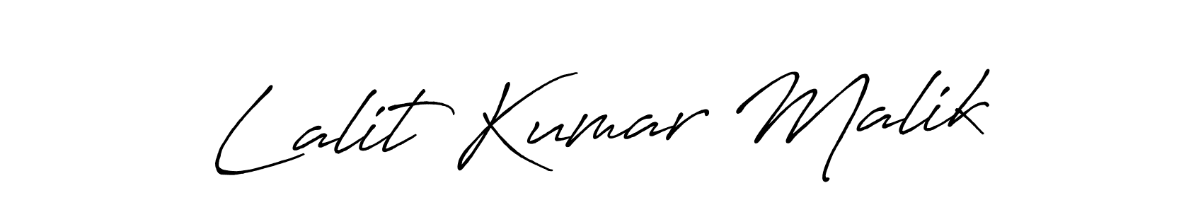 Design your own signature with our free online signature maker. With this signature software, you can create a handwritten (Antro_Vectra_Bolder) signature for name Lalit Kumar Malik. Lalit Kumar Malik signature style 7 images and pictures png