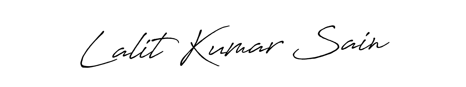 How to make Lalit Kumar Sain name signature. Use Antro_Vectra_Bolder style for creating short signs online. This is the latest handwritten sign. Lalit Kumar Sain signature style 7 images and pictures png