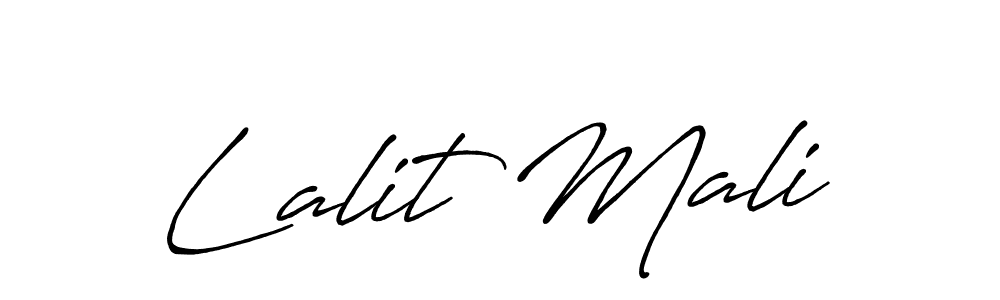 Make a beautiful signature design for name Lalit Mali. With this signature (Antro_Vectra_Bolder) style, you can create a handwritten signature for free. Lalit Mali signature style 7 images and pictures png