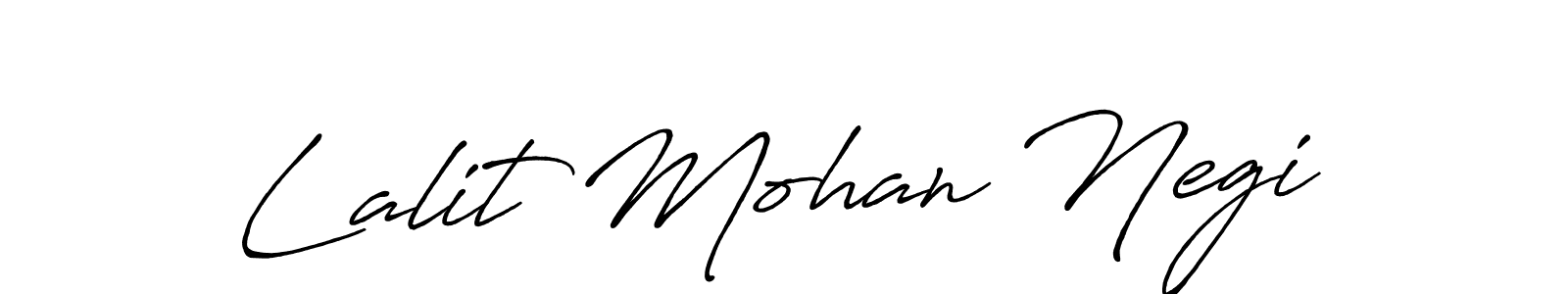 Create a beautiful signature design for name Lalit Mohan Negi. With this signature (Antro_Vectra_Bolder) fonts, you can make a handwritten signature for free. Lalit Mohan Negi signature style 7 images and pictures png