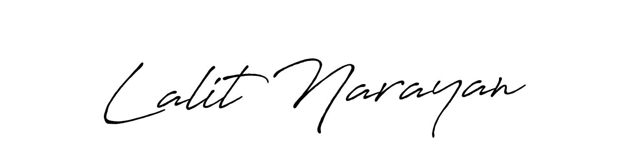 Make a beautiful signature design for name Lalit Narayan. With this signature (Antro_Vectra_Bolder) style, you can create a handwritten signature for free. Lalit Narayan signature style 7 images and pictures png