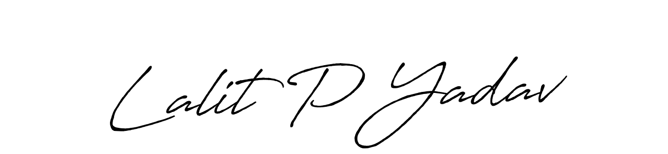 How to make Lalit P Yadav signature? Antro_Vectra_Bolder is a professional autograph style. Create handwritten signature for Lalit P Yadav name. Lalit P Yadav signature style 7 images and pictures png