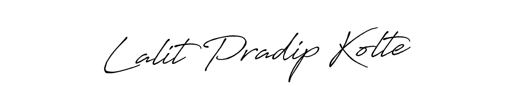 Antro_Vectra_Bolder is a professional signature style that is perfect for those who want to add a touch of class to their signature. It is also a great choice for those who want to make their signature more unique. Get Lalit Pradip Kolte name to fancy signature for free. Lalit Pradip Kolte signature style 7 images and pictures png