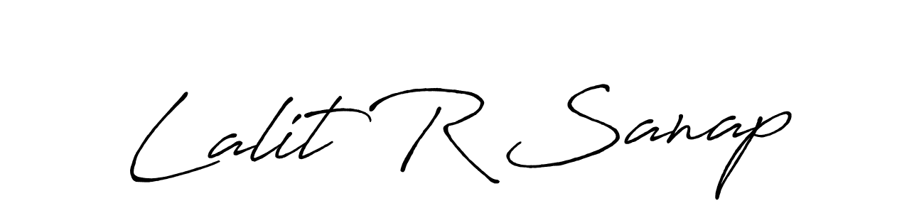 Create a beautiful signature design for name Lalit R Sanap. With this signature (Antro_Vectra_Bolder) fonts, you can make a handwritten signature for free. Lalit R Sanap signature style 7 images and pictures png