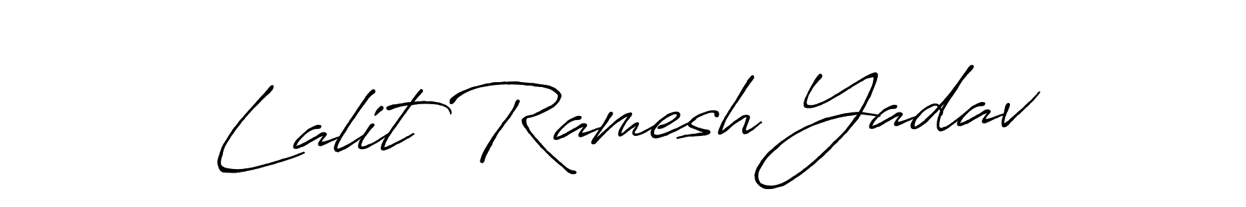 Create a beautiful signature design for name Lalit Ramesh Yadav. With this signature (Antro_Vectra_Bolder) fonts, you can make a handwritten signature for free. Lalit Ramesh Yadav signature style 7 images and pictures png