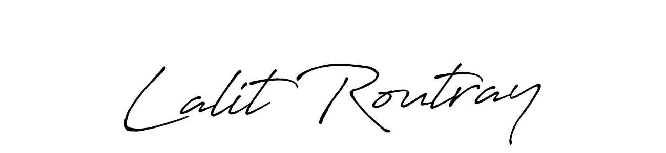 Design your own signature with our free online signature maker. With this signature software, you can create a handwritten (Antro_Vectra_Bolder) signature for name Lalit Routray. Lalit Routray signature style 7 images and pictures png