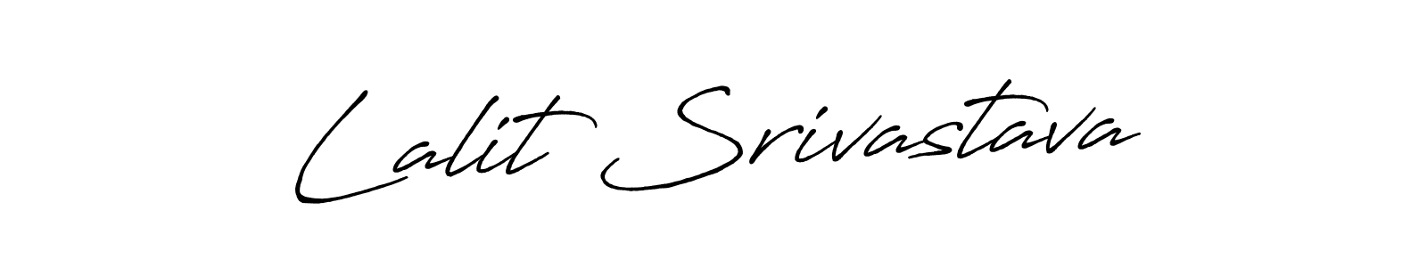 Create a beautiful signature design for name Lalit Srivastava. With this signature (Antro_Vectra_Bolder) fonts, you can make a handwritten signature for free. Lalit Srivastava signature style 7 images and pictures png