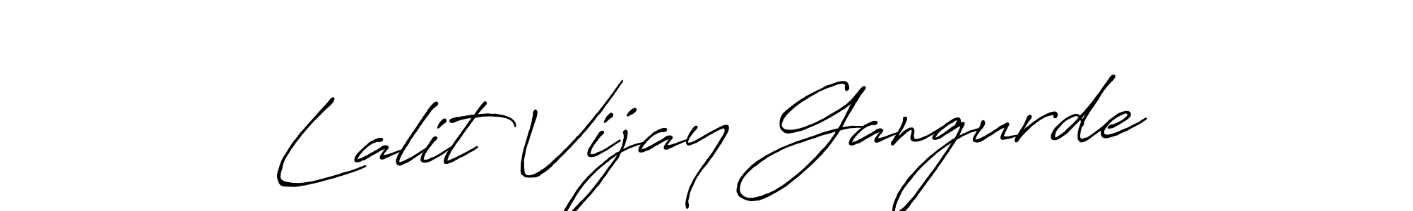 Make a beautiful signature design for name Lalit Vijay Gangurde. With this signature (Antro_Vectra_Bolder) style, you can create a handwritten signature for free. Lalit Vijay Gangurde signature style 7 images and pictures png