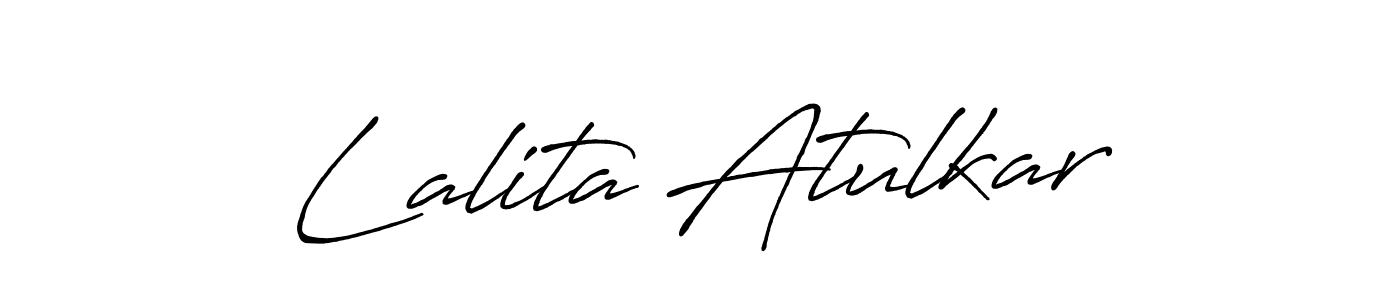 Make a short Lalita Atulkar signature style. Manage your documents anywhere anytime using Antro_Vectra_Bolder. Create and add eSignatures, submit forms, share and send files easily. Lalita Atulkar signature style 7 images and pictures png