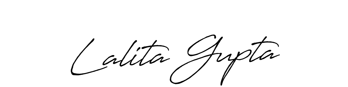 Make a beautiful signature design for name Lalita Gupta. With this signature (Antro_Vectra_Bolder) style, you can create a handwritten signature for free. Lalita Gupta signature style 7 images and pictures png