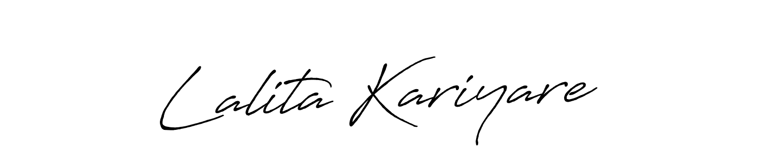 Make a beautiful signature design for name Lalita Kariyare. With this signature (Antro_Vectra_Bolder) style, you can create a handwritten signature for free. Lalita Kariyare signature style 7 images and pictures png