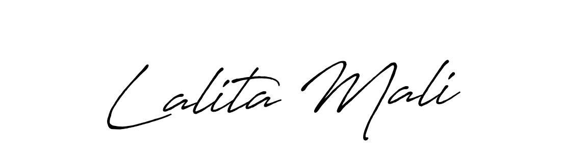 Make a beautiful signature design for name Lalita Mali. With this signature (Antro_Vectra_Bolder) style, you can create a handwritten signature for free. Lalita Mali signature style 7 images and pictures png