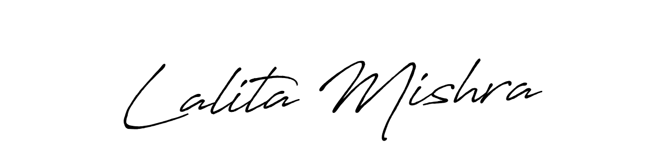 Make a beautiful signature design for name Lalita Mishra. With this signature (Antro_Vectra_Bolder) style, you can create a handwritten signature for free. Lalita Mishra signature style 7 images and pictures png