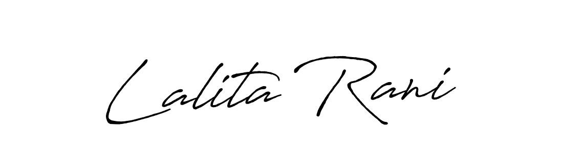 Design your own signature with our free online signature maker. With this signature software, you can create a handwritten (Antro_Vectra_Bolder) signature for name Lalita Rani. Lalita Rani signature style 7 images and pictures png