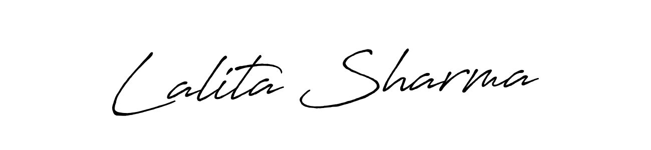 It looks lik you need a new signature style for name Lalita Sharma. Design unique handwritten (Antro_Vectra_Bolder) signature with our free signature maker in just a few clicks. Lalita Sharma signature style 7 images and pictures png
