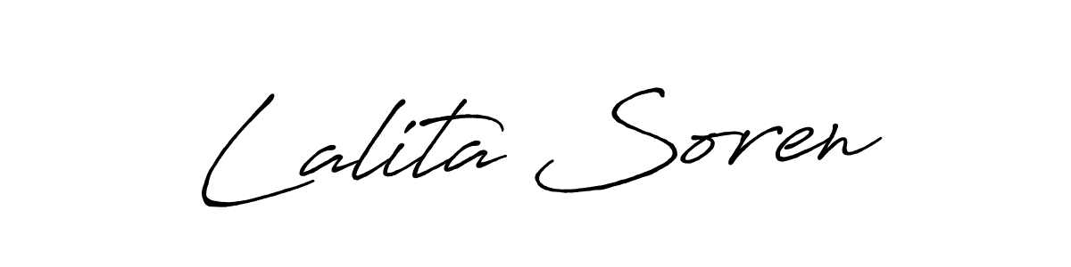 Lalita Soren stylish signature style. Best Handwritten Sign (Antro_Vectra_Bolder) for my name. Handwritten Signature Collection Ideas for my name Lalita Soren. Lalita Soren signature style 7 images and pictures png