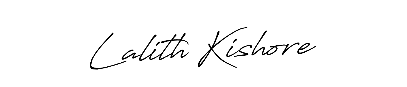 Create a beautiful signature design for name Lalith Kishore. With this signature (Antro_Vectra_Bolder) fonts, you can make a handwritten signature for free. Lalith Kishore signature style 7 images and pictures png