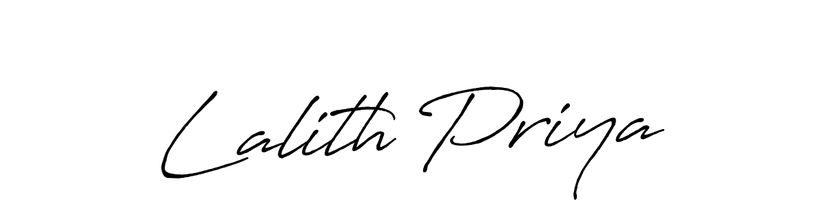 Lalith Priya stylish signature style. Best Handwritten Sign (Antro_Vectra_Bolder) for my name. Handwritten Signature Collection Ideas for my name Lalith Priya. Lalith Priya signature style 7 images and pictures png