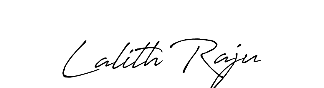 How to make Lalith Raju name signature. Use Antro_Vectra_Bolder style for creating short signs online. This is the latest handwritten sign. Lalith Raju signature style 7 images and pictures png