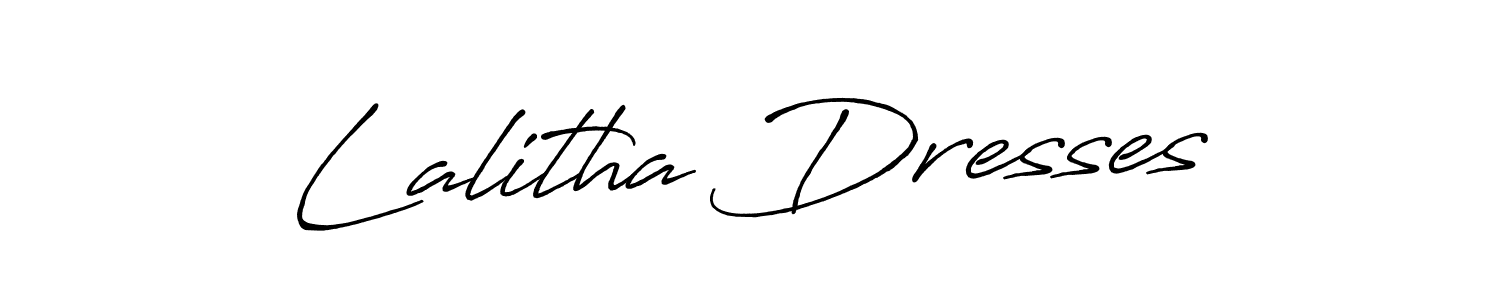 Similarly Antro_Vectra_Bolder is the best handwritten signature design. Signature creator online .You can use it as an online autograph creator for name Lalitha Dresses. Lalitha Dresses signature style 7 images and pictures png