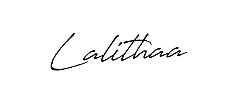 Make a beautiful signature design for name Lalithaa. With this signature (Antro_Vectra_Bolder) style, you can create a handwritten signature for free. Lalithaa signature style 7 images and pictures png