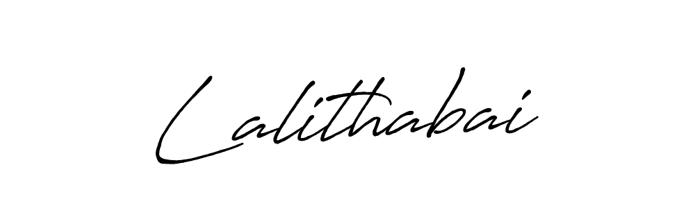 Create a beautiful signature design for name Lalithabai. With this signature (Antro_Vectra_Bolder) fonts, you can make a handwritten signature for free. Lalithabai signature style 7 images and pictures png