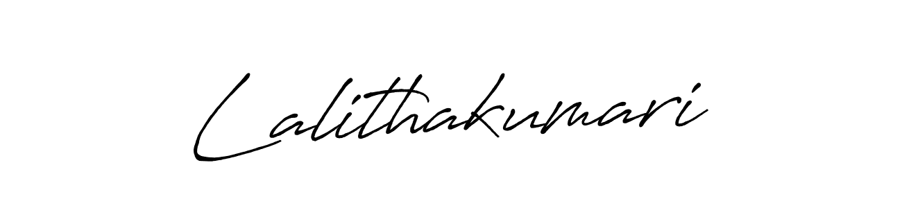 Create a beautiful signature design for name Lalithakumari. With this signature (Antro_Vectra_Bolder) fonts, you can make a handwritten signature for free. Lalithakumari signature style 7 images and pictures png