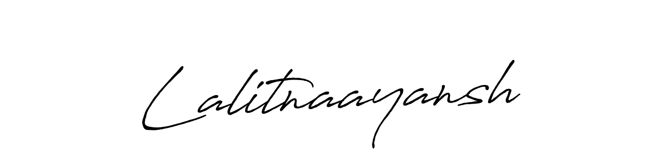 Create a beautiful signature design for name Lalitnaayansh. With this signature (Antro_Vectra_Bolder) fonts, you can make a handwritten signature for free. Lalitnaayansh signature style 7 images and pictures png