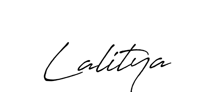 Make a beautiful signature design for name Lalitya. With this signature (Antro_Vectra_Bolder) style, you can create a handwritten signature for free. Lalitya signature style 7 images and pictures png