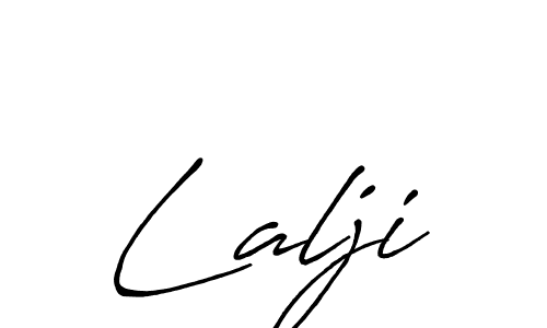 How to make Lalji name signature. Use Antro_Vectra_Bolder style for creating short signs online. This is the latest handwritten sign. Lalji signature style 7 images and pictures png