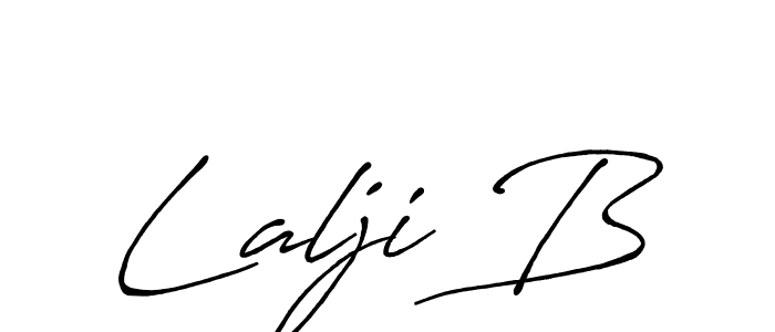 Create a beautiful signature design for name Lalji B. With this signature (Antro_Vectra_Bolder) fonts, you can make a handwritten signature for free. Lalji B signature style 7 images and pictures png