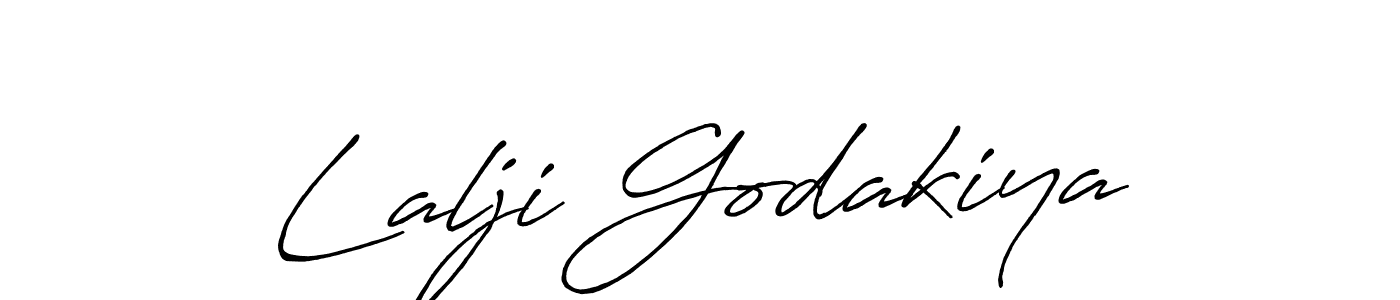 Use a signature maker to create a handwritten signature online. With this signature software, you can design (Antro_Vectra_Bolder) your own signature for name Lalji Godakiya. Lalji Godakiya signature style 7 images and pictures png