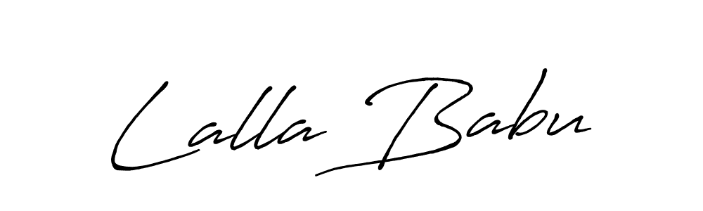 How to make Lalla Babu name signature. Use Antro_Vectra_Bolder style for creating short signs online. This is the latest handwritten sign. Lalla Babu signature style 7 images and pictures png