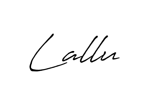 Make a beautiful signature design for name Lallu. With this signature (Antro_Vectra_Bolder) style, you can create a handwritten signature for free. Lallu signature style 7 images and pictures png