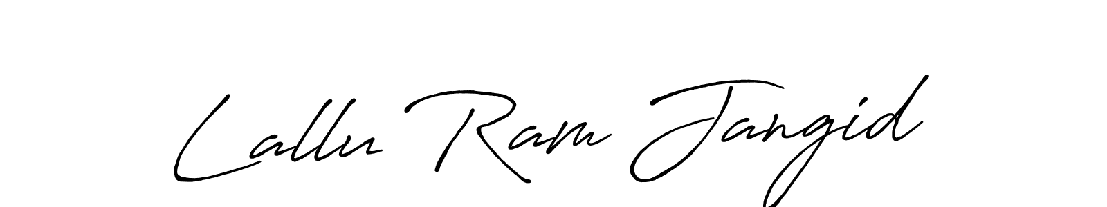 Lallu Ram Jangid stylish signature style. Best Handwritten Sign (Antro_Vectra_Bolder) for my name. Handwritten Signature Collection Ideas for my name Lallu Ram Jangid. Lallu Ram Jangid signature style 7 images and pictures png