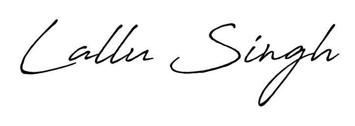 Upgrade your professional image with Lallu Singh signature created with Antro_Vectra_Bolder font. Fast, free, and watermark-free download. Lallu Singh signature style 7 images and pictures png