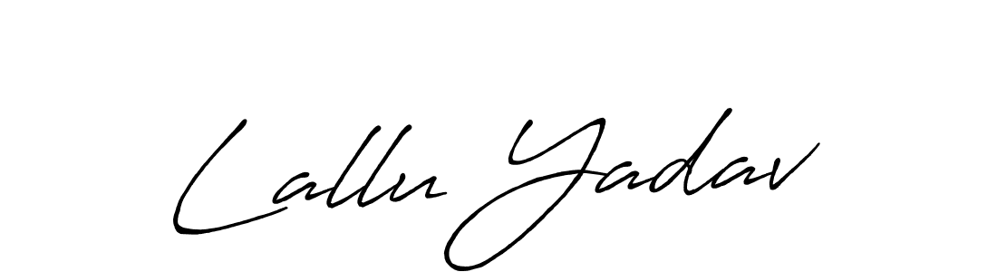Create a beautiful signature design for name Lallu Yadav. With this signature (Antro_Vectra_Bolder) fonts, you can make a handwritten signature for free. Lallu Yadav signature style 7 images and pictures png