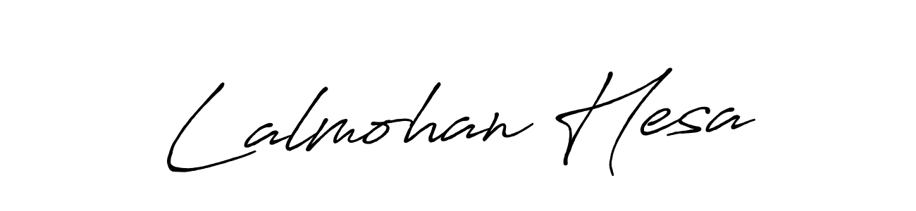 The best way (Antro_Vectra_Bolder) to make a short signature is to pick only two or three words in your name. The name Lalmohan Hesa include a total of six letters. For converting this name. Lalmohan Hesa signature style 7 images and pictures png