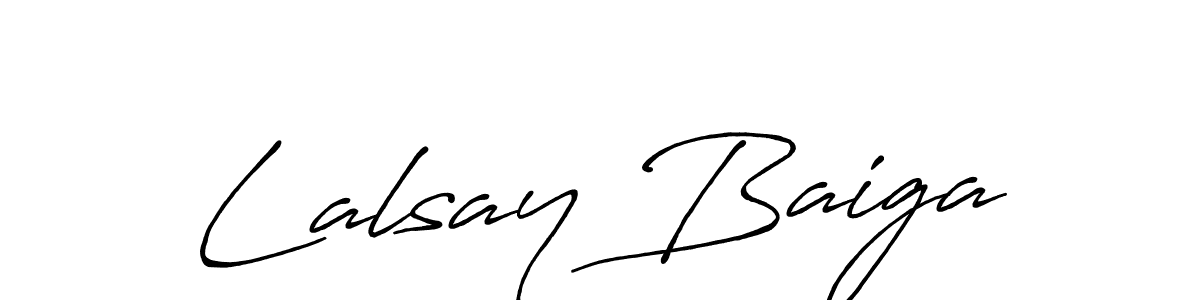 if you are searching for the best signature style for your name Lalsay Baiga. so please give up your signature search. here we have designed multiple signature styles  using Antro_Vectra_Bolder. Lalsay Baiga signature style 7 images and pictures png