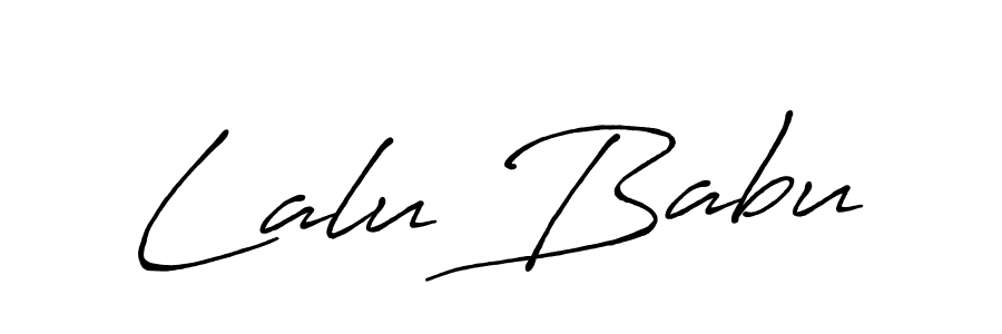 How to make Lalu Babu name signature. Use Antro_Vectra_Bolder style for creating short signs online. This is the latest handwritten sign. Lalu Babu signature style 7 images and pictures png