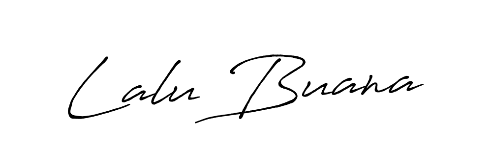 Create a beautiful signature design for name Lalu Buana. With this signature (Antro_Vectra_Bolder) fonts, you can make a handwritten signature for free. Lalu Buana signature style 7 images and pictures png