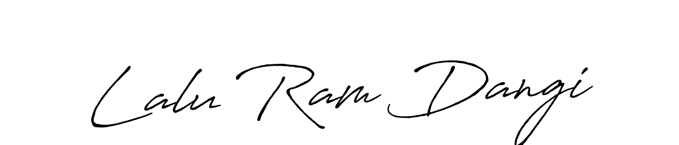 The best way (Antro_Vectra_Bolder) to make a short signature is to pick only two or three words in your name. The name Lalu Ram Dangi include a total of six letters. For converting this name. Lalu Ram Dangi signature style 7 images and pictures png