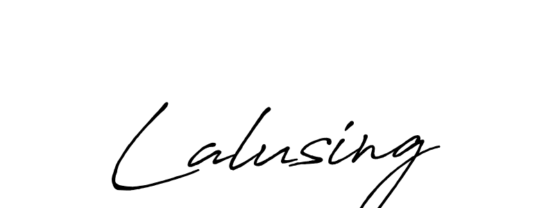 You should practise on your own different ways (Antro_Vectra_Bolder) to write your name (Lalusing) in signature. don't let someone else do it for you. Lalusing signature style 7 images and pictures png