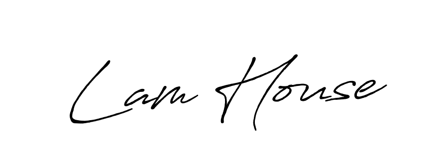The best way (Antro_Vectra_Bolder) to make a short signature is to pick only two or three words in your name. The name Lam House include a total of six letters. For converting this name. Lam House signature style 7 images and pictures png