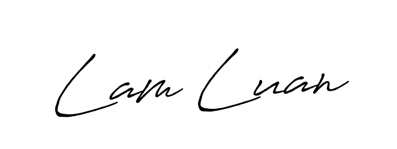How to make Lam Luan name signature. Use Antro_Vectra_Bolder style for creating short signs online. This is the latest handwritten sign. Lam Luan signature style 7 images and pictures png