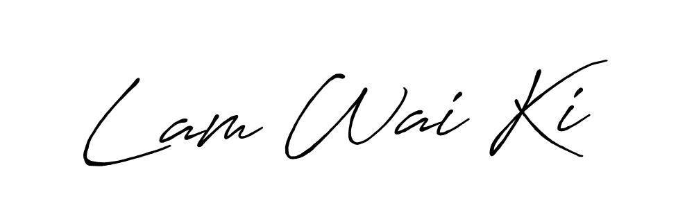 Design your own signature with our free online signature maker. With this signature software, you can create a handwritten (Antro_Vectra_Bolder) signature for name Lam Wai Ki. Lam Wai Ki signature style 7 images and pictures png