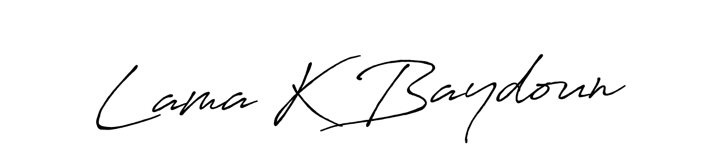 Make a beautiful signature design for name Lama K Baydoun. Use this online signature maker to create a handwritten signature for free. Lama K Baydoun signature style 7 images and pictures png