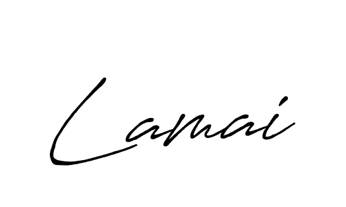 Lamai stylish signature style. Best Handwritten Sign (Antro_Vectra_Bolder) for my name. Handwritten Signature Collection Ideas for my name Lamai. Lamai signature style 7 images and pictures png