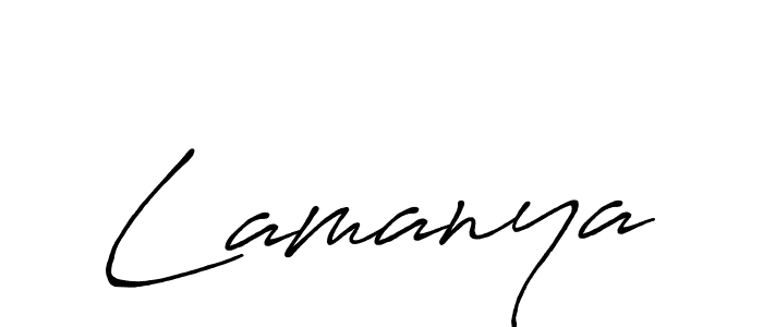 Similarly Antro_Vectra_Bolder is the best handwritten signature design. Signature creator online .You can use it as an online autograph creator for name Lamanya. Lamanya signature style 7 images and pictures png